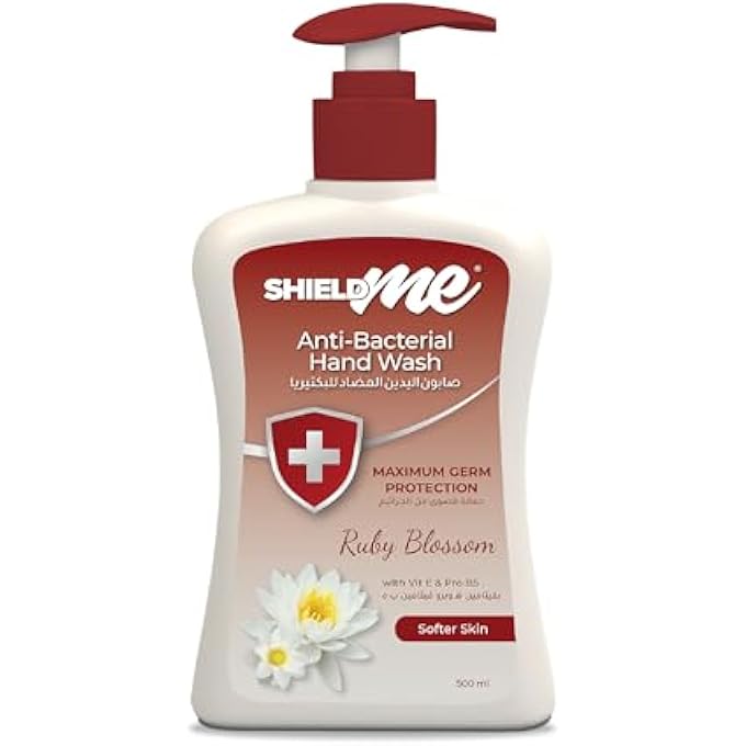 SHIELDME ANTIBACTERIAL HANDWASH LIQUID SOAP, 500ML - RUBY BLOSSOM - Image 1